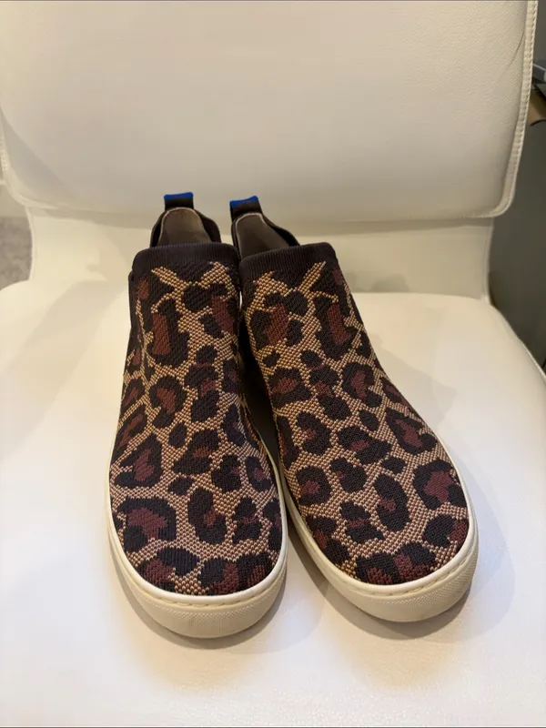 Rothy's The Chelsea High Top Cheetah Print Sneakers 8.5‎ - Image 4