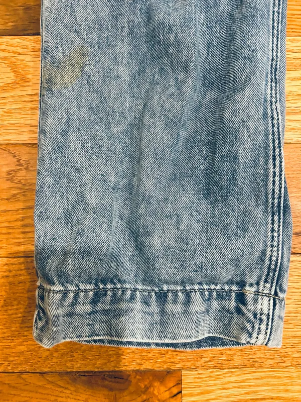 H&M Retro 80s Vibe Acid Wash Long Sleeve EDGE Denim Boiler Jumpsuit/Coveralls 4 - Image 10