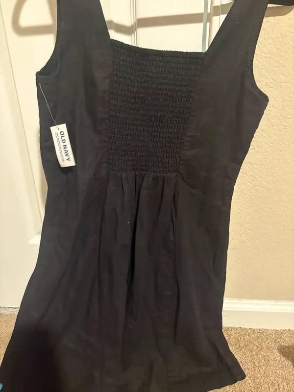 Old Navy Black linen dress - Image 4