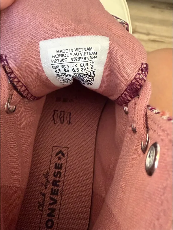 Converse Chuck Taylor All Star high top tweed sneakers pink - Image 6