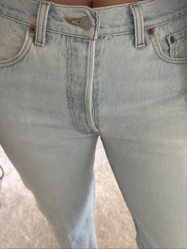 Levi’s vintage 80s made in USA 501 straight leg light wash denim jeans - Image 6