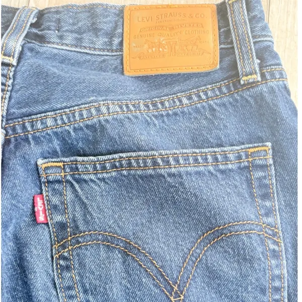 Levis Premium Ribcage Straight Ankle Jeans Blue W29 L27 High Rise Button Fly - Image 14