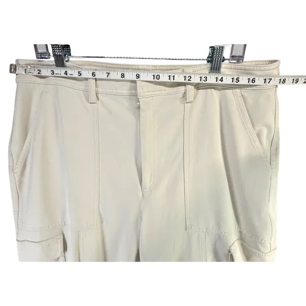 Banana‎ Republic Slim Refined Stretch Cargo Pant Women 16 Cream Modern Utility - Image 4