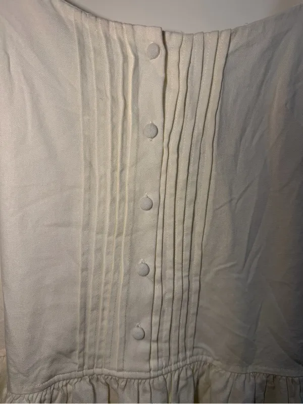 Taylor Mini Dress NWT Size 14 Eggshell White Linen Blend $98 - Image 4