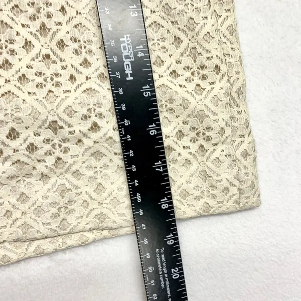 LOFT Floral Lace Mini Skirt Womens Size 10 Cream Ivory Boho Cotton‎ Blend A-Line - Image 3