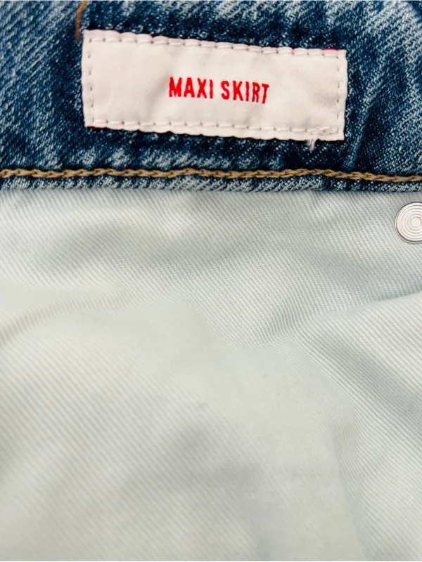 Lucky Brand Women's Maxi Skirt denim frayed hem size 8/29 - Image 6