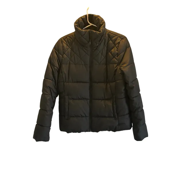 Old Navy black puffer coat Medium - Image 2