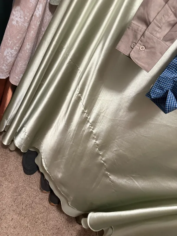 Satin green dress Size XS - Image 4