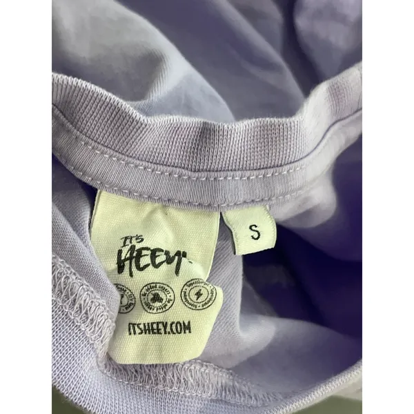 Its Heey Purple Lilac Don't Hate Meditate Short Sleeve T Shirt Tee Top Size S - Image 5