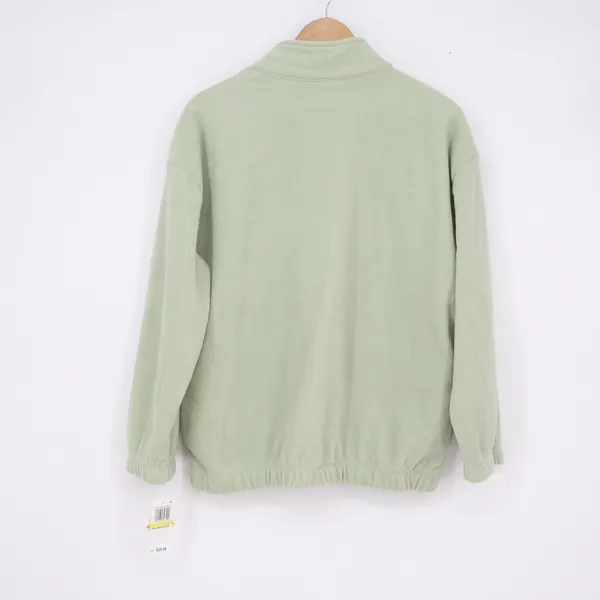 No Boundaries Desert Sage Green Butterfly Polar Fleece Quarter Zip Pullover M - Image 4