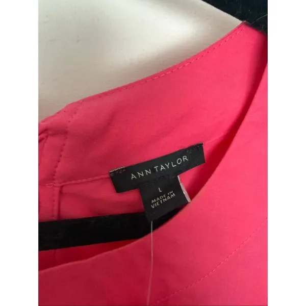 Ann Taylor Women’s Large Pink Bow Tank Top New Career Office Core Girly - Image 3