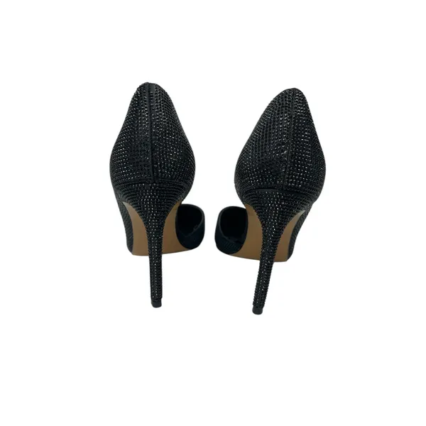 Mango MNG Black Rhinestone Pointed Toe Slip On Stiletto Heels Pump Shoes Sz 8.5 - Image 3