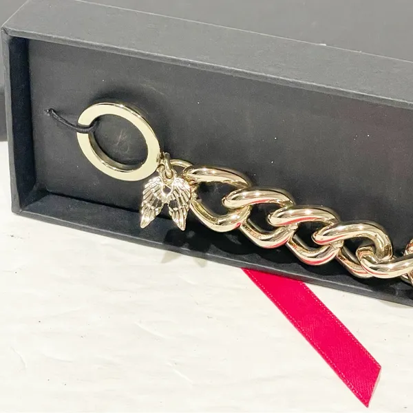 Victoria's Secret Bracelet Angel Wing Gold Toggle with Rhinestones NEW‎ - Image 2