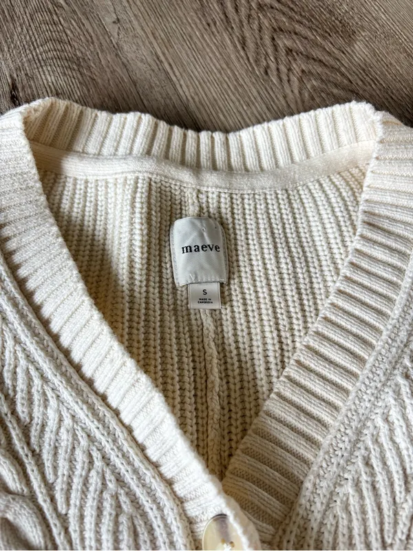 Women’s Maeve Belted Cable Cardigan Sweater - Image 6