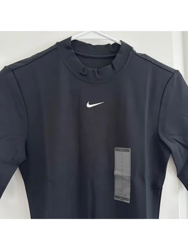 Nike Sportswear Essential Tight Crewneck Midi Dress NWT Black Small - Image 6