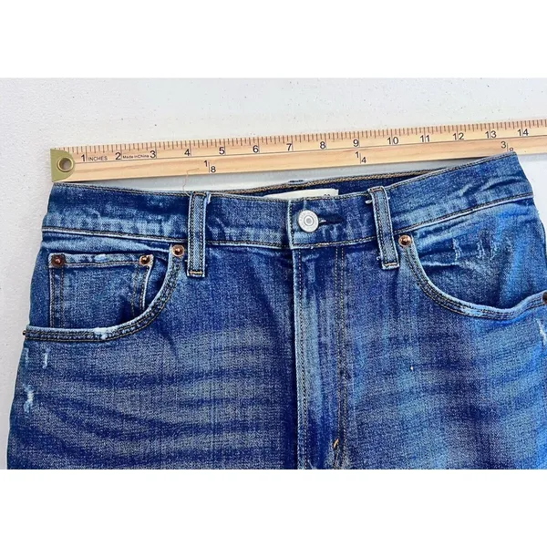 Abercrombie & Fitch The Ankle Straight Ultra High Rise Blue‎ Jeans Women's 28/6L - Image 6