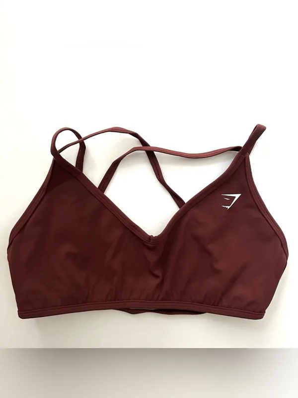 Gymshark M Stitch Feature Crop Top & Back Gains Sports Bra Set - Image 3