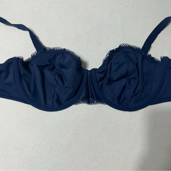 Soma Embraceable Lace Balconette Bra Navy Blue 38DD - Image 8
