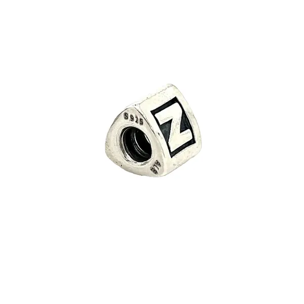 Pandora Authentic Sterling Silver Letter Z Alphabet Block Initial Charm - Image 3
