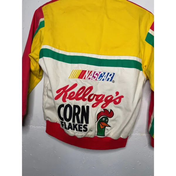 Vintage Womens Kelloggs Corn Flakes Chase Nascar Jacket Size Small - Image 8