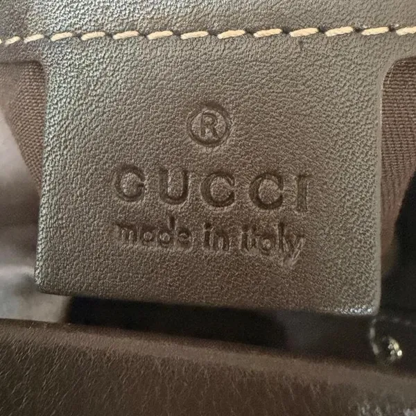 Gucci GG Crystal Mix Hobo Bag Brown Monogram Coated Canvas Leather Shoulder - Image 6