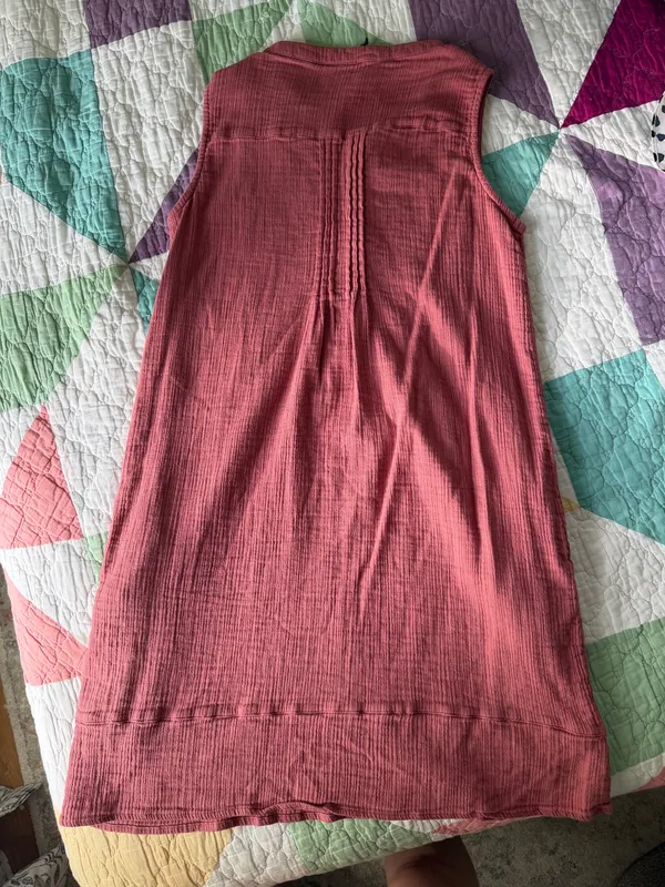 North River Button Tank Dress Pink Size M - Image 3