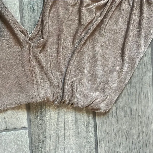 Gold Asymmetrical Puff Sleeve Cocktail Dress - Image 6