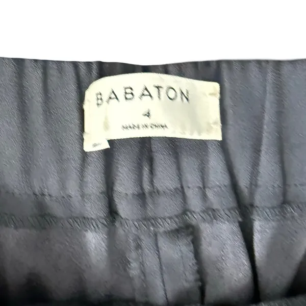 Babaton Navy Blue Cohen Pleated Crepe Tapered Leg Pants Elastic Waist size 4 - Image 8
