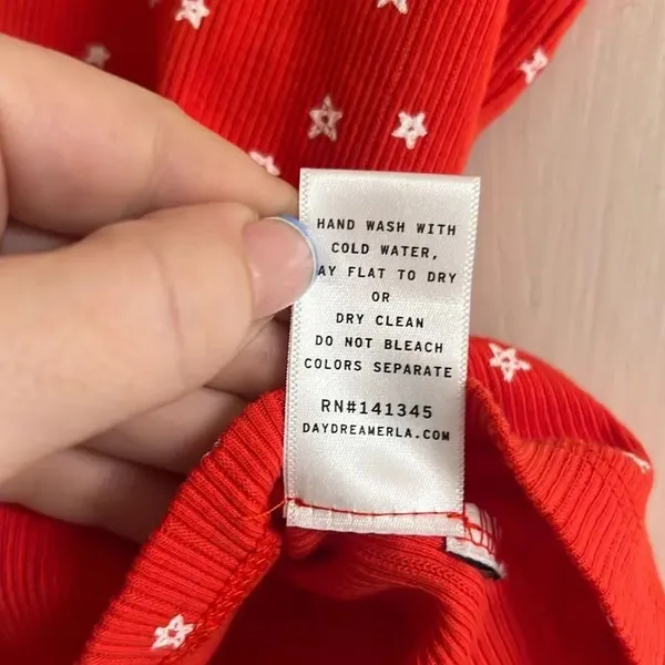 ✨Daydreamer Red Bow Tank Sz Small Top with White Stars✨ - Image 9