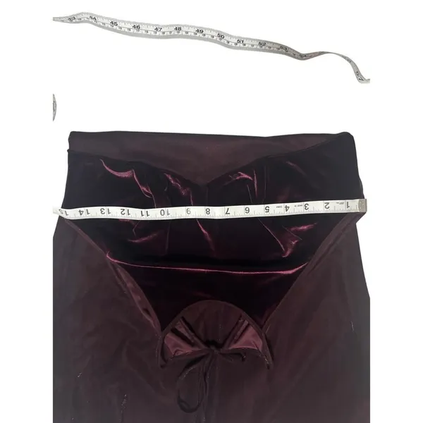Y2K STEPPIN OUT Whimsigoth Fairy Grunge Burgundy Halter Dress in Sz 3/4 - Image 6