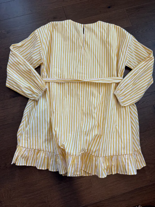 English Factory Belted Mini Dress in Yellow/White - Medium - C11-195 - Image 9