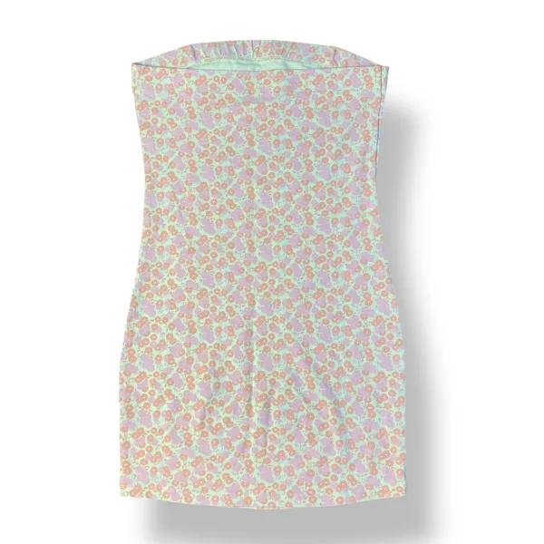 BP Green Allison‎ Floral Strapless Tube Mini Dress Womens Size XS Multicolor - Image 4