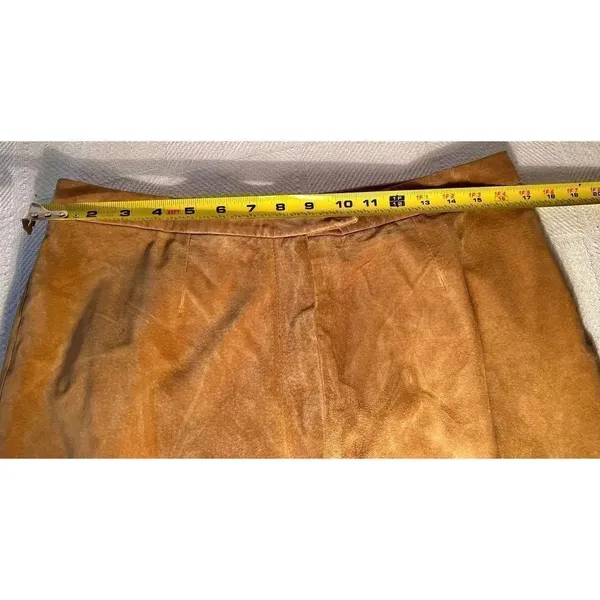 BERNARDO Genuine Leather Suede Lined Pants Slacks Size 14 - Image 4