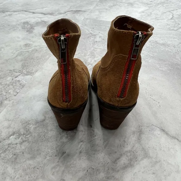 DV by Dolce Vita Womens Heel Pointed Toe Booties Size 6 Camel‎ Brown Suede - Image 6