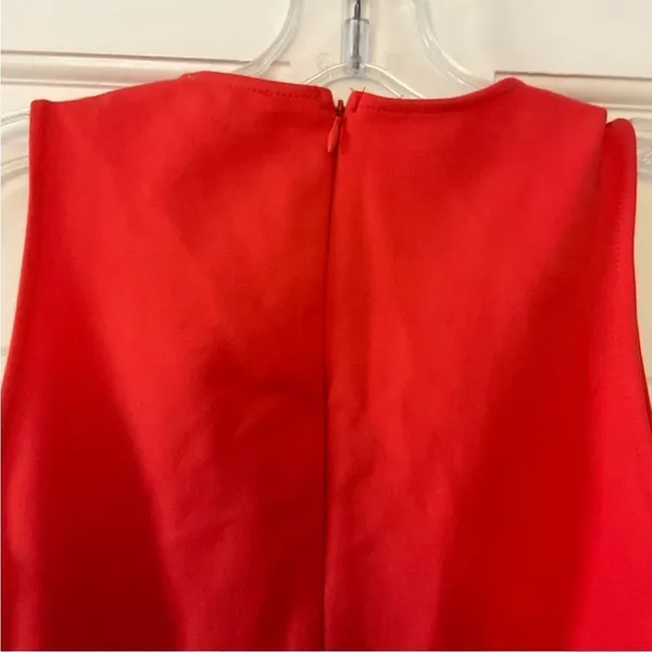 Superdown Skye Mini Dress Red Orange‎ Ruched Sleeveless Plunge Neck S Revolve - Image 8