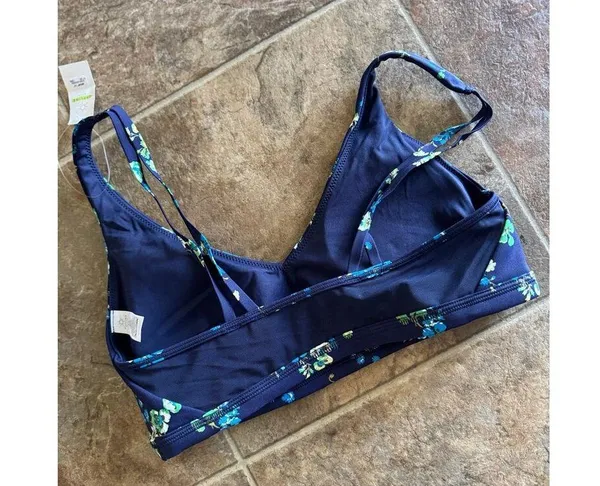 Offline By Aerie Goals Plunge Sports Bra Royal Navy Size Medium - Image 9