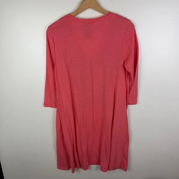 Johnny Was Dorana Floral Embroidered Tunic Top Medium Pink Cottage Boho Chic‎ - Image 4