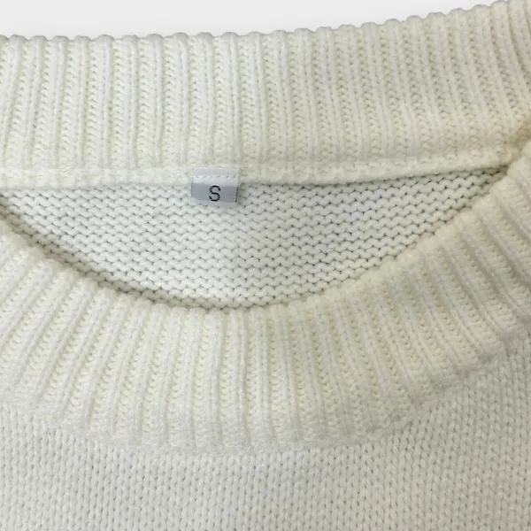 Cream Sweater Women S Red Heart Knit Pullover Valentines Day Cozy‎ Cute - Image 3