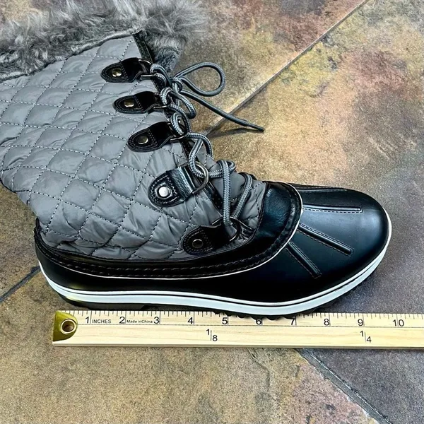 Womens Winter Boots Faux Fur Warm Insulated Water Resistant 7.5 - Image 12