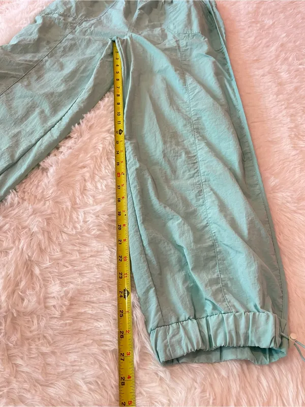 Zenana Womens Mint Green Elastic Waist Cargo Jogger Pants - Image 7