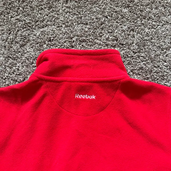 Vintage Reebok Detroit Red Wings Quilted Fleece Jacket - Image 4