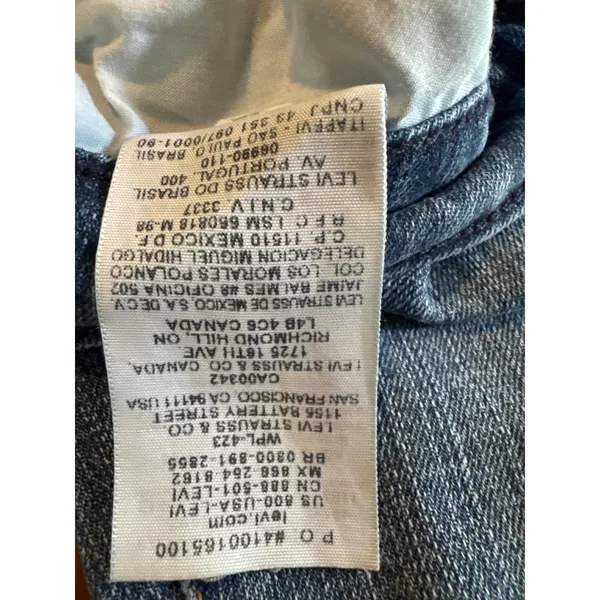 Levis 524 Too Superlow Skinny Jeans Womens 10M Medium Wash Blue Denim Low Rise‎ - Image 6
