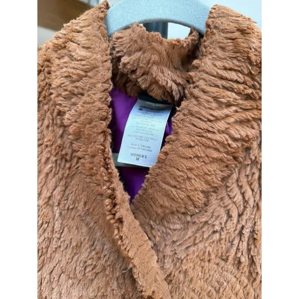 Patagonia Pelage faux fur teddy coat button-front closure women's medium - Image 2