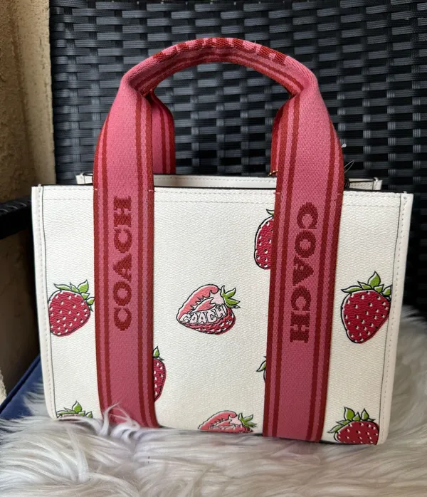 Coach Smith Tote Bag 24 With Strawberry Print CAR80 - Image 2