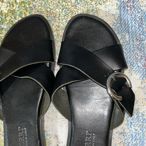 Don Uorri Size 40 Black Leather Sandals - Image 11