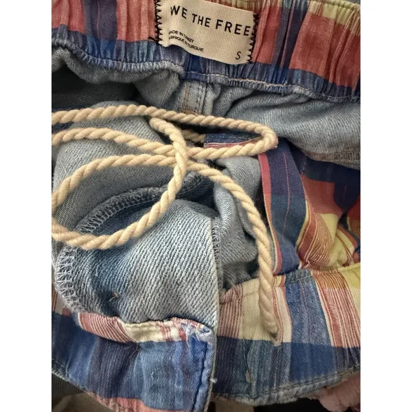 Free People We The Free Clark Pleated Denim Shorts Light Blue Women's Size Small - Image 10