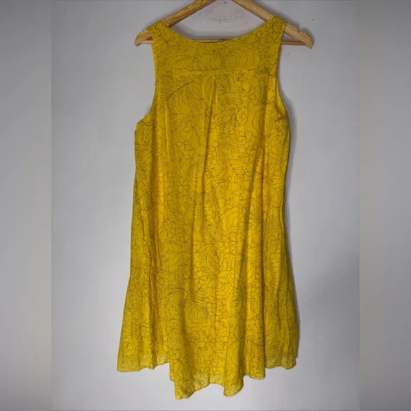 Anthropologie HD in Paris Sun Soaked Shift‎ Dress Yellow Size 10 - Image 2