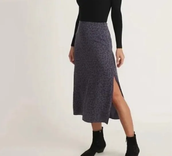✨Marine Layer Ryan Slip Slit Midi Cheetah Print Sz 4 Skirt✨ - Image 3