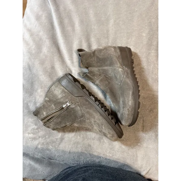 Sorel Gray 8.5 Bootie Joan Of Arctic III Wedge Women's Ankle Suede‎ Zip - Image 3