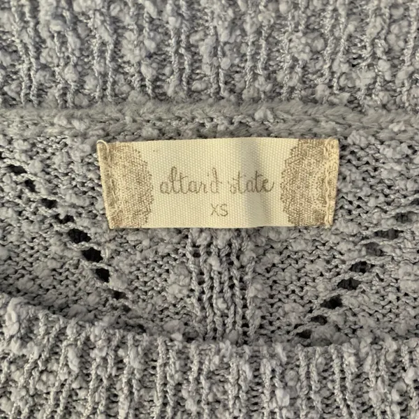 Altar'd State Sweater XS Gray Cropped Knit Pullover‎ Boho Cozy Trendy - Image 5